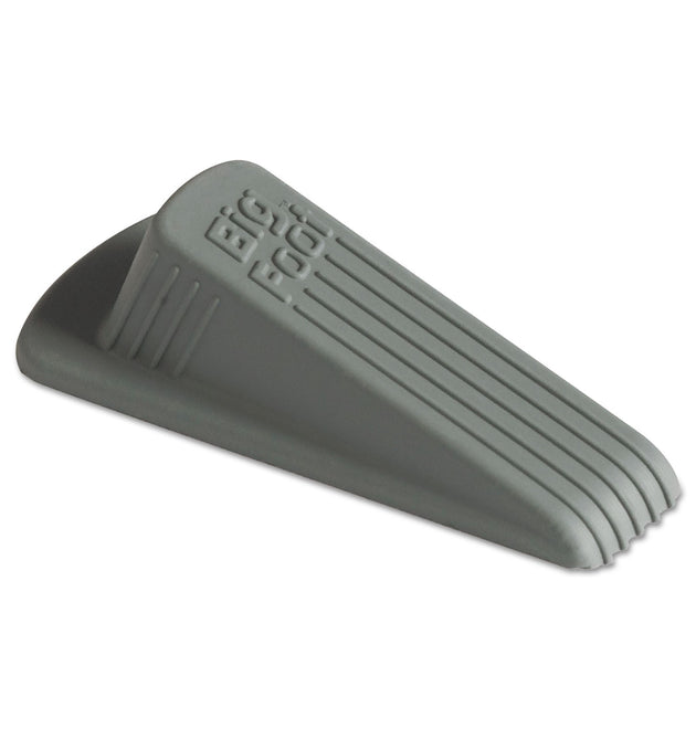 Big Foot Doorstop, No-Slip Rubber, 2.25w x 4.75d x 1.25h, Gray, 12/Box