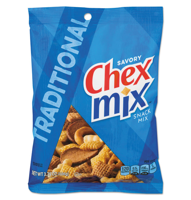 Chex Mix, Traditional Flavor Trail Mix, 3.75 oz Bag, 8/Box