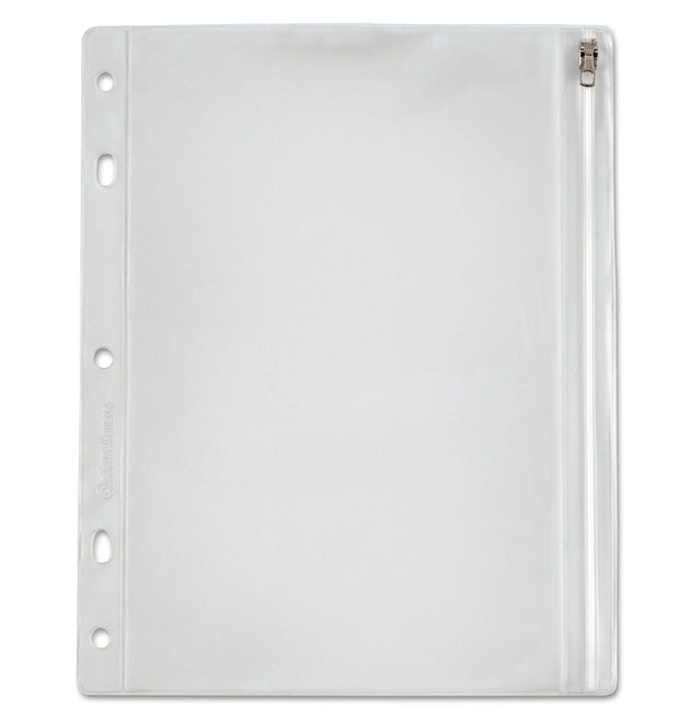 Zippered Ring Binder Pocket, 10.5 x 8, Clear