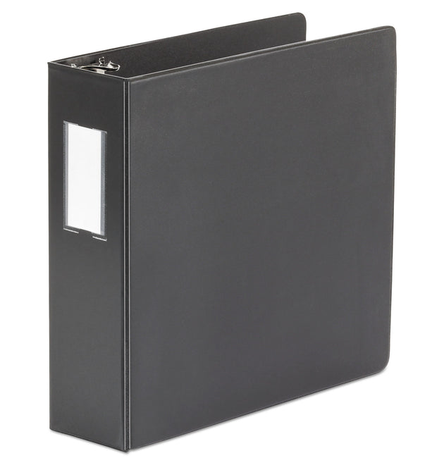 Deluxe Non-View D-Ring Binder with Label Holder, 3 Rings, 3