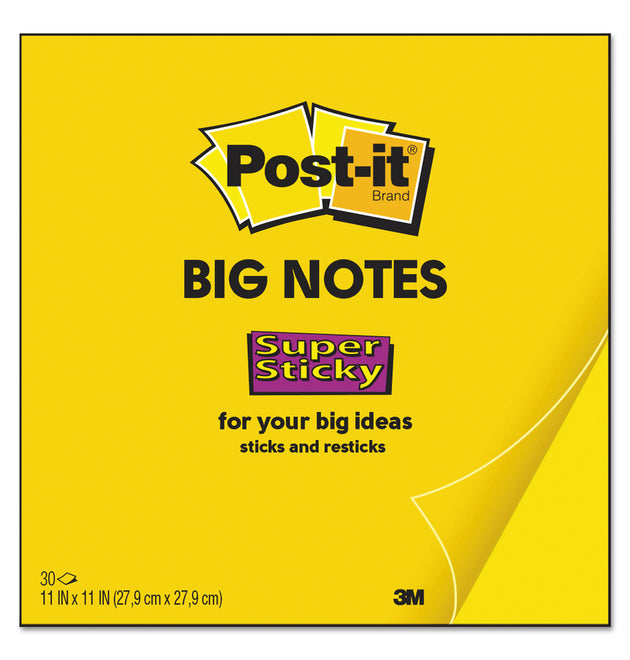 Big Notes, Unruled, 11 x 11, Yellow, 30 Sheets