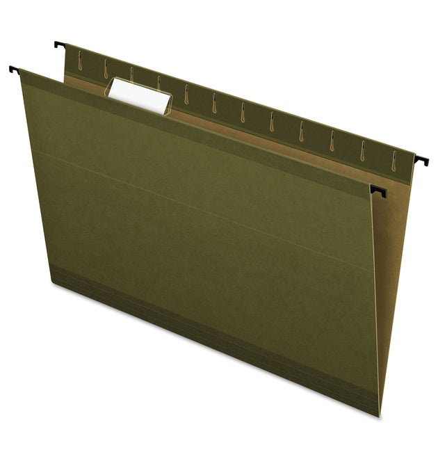 SureHook Hanging Folders, Legal Size, 1/5-Cut Tabs, Standard Green, 20/Box