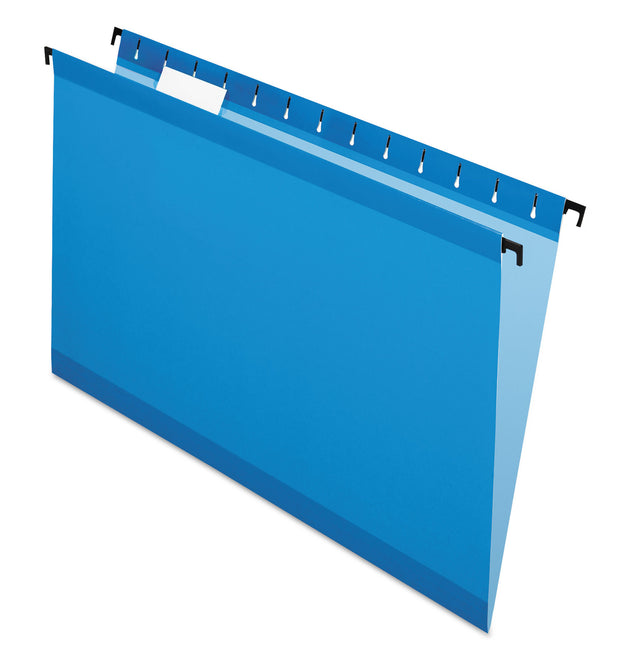 SureHook Hanging Folders, Legal Size, 1/5-Cut Tabs, Blue, 20/Box