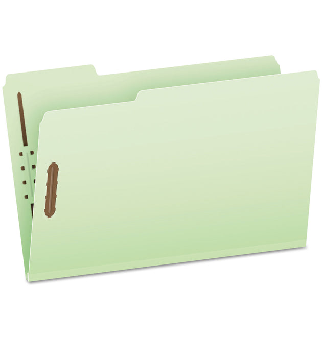 Heavy-Duty Pressboard Folders with Embossed Fasteners, 1/3-Cut Tabs, 2