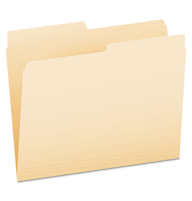 Manila File Folders, 1/2-Cut Tabs: Assorted, Letter Size, 0.75