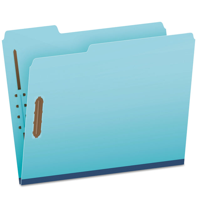 Heavy-Duty Pressboard Folders with Embossed Fasteners, 1/3-Cut Tabs, 1