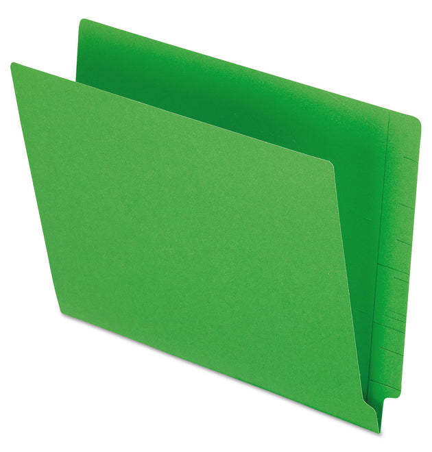 Colored End Tab Folders with Reinforced Double-Ply Straight Cut Tabs, Letter Size, 0.75