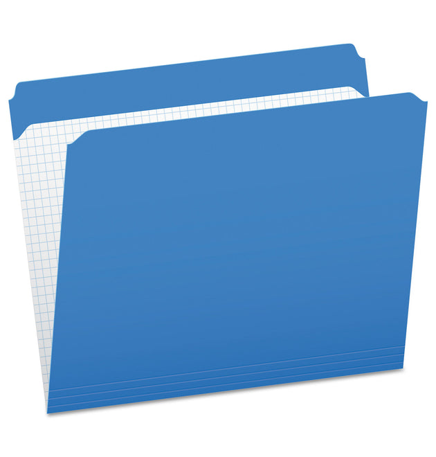 Double-Ply Reinforced Top Tab Colored File Folders, Straight Tabs, Letter Size, 0.75