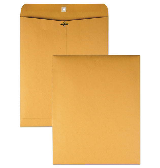 Clasp Envelope, 32 lb Bond Weight Kraft, #14 1/2, Square Flap, Clasp/Gummed Closure, 11.5 x 14.5, Brown Kraft, 100/Box