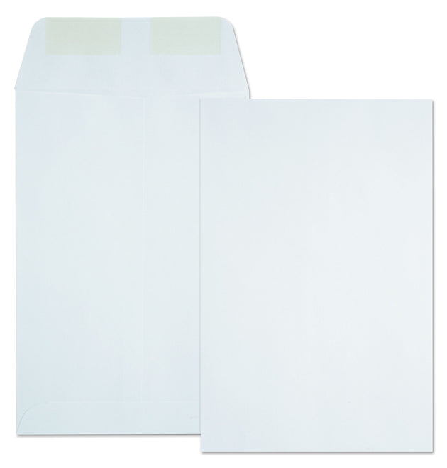 Catalog Envelope, 24 lb Bond Weight Paper, #1, Square Flap, Gummed Closure, 6 x 9, White, 500/Box