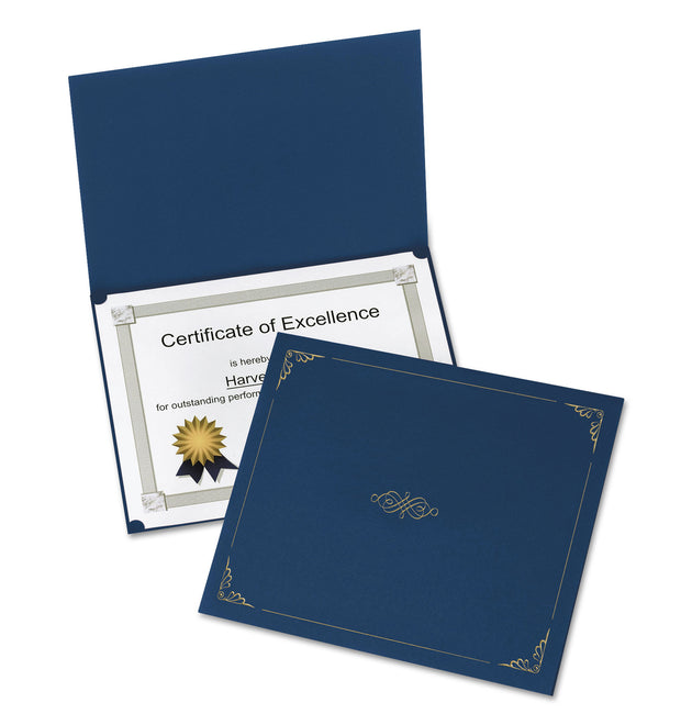 Certificate Holder, 11.25 x 8.75, Dark Blue, 5/Pack