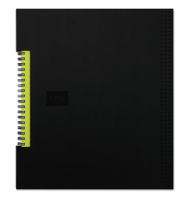 Idea Collective Professional Wirebound Hardcover Notebook, 1-Subject, Medium/College Rule, Black Cover, (80) 11 x 8.5 Sheets