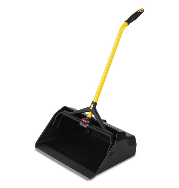 Maximizer Heavy-Duty Stand Up Debris Pan, 20.44w x 29h, Plastic, Yellow/Black