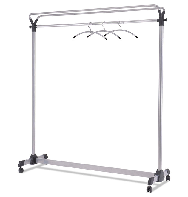 Large Capacity Garment Rack, 63.5w x 21.25d x 67.5h, Black/Silver