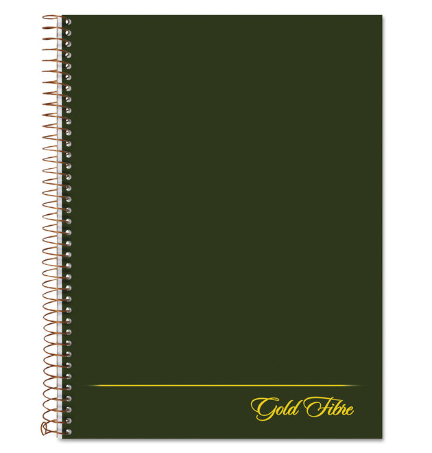 Gold Fibre Wirebound Project Notes Book, 1-Subject, Project-Management Format, Green Cover, (84) 9.5 x 7.25 Sheets