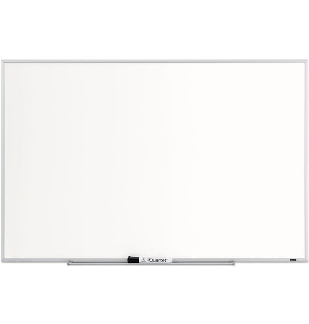 Dry Erase Board, 36 x 24, Melamine White Surface, Silver Aluminum Frame