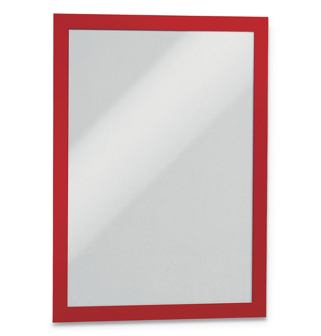 DURAFRAME Sign Holder, 8.5 x 11, Red Frame, 2/Pack