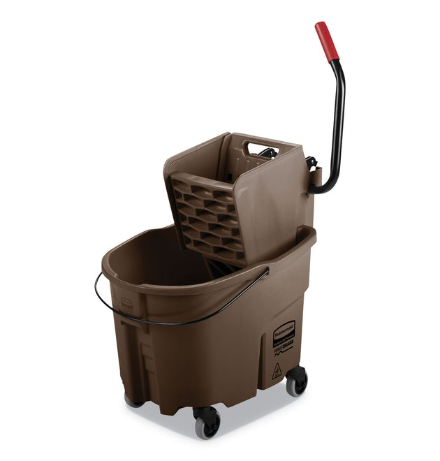 WaveBrake 2.0 Bucket/Wringer Combos, Side-Press, 35 qt, Plastic, Brown