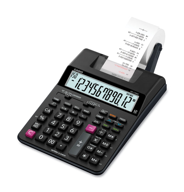 HR170R Printing Calculator, Black/Red Print, 2 Lines/Sec