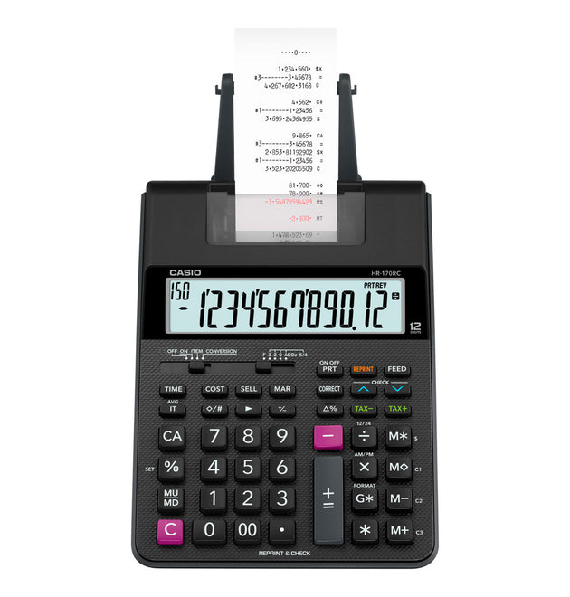 HR170R Printing Calculator, Black/Red Print, 2 Lines/Sec