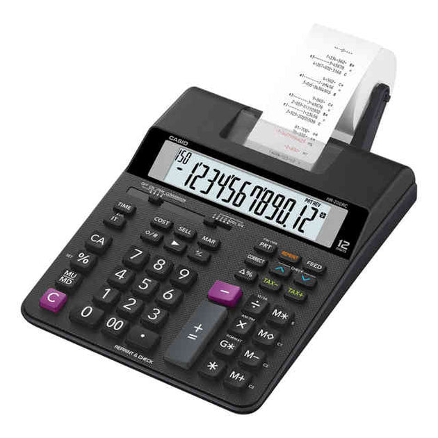 HR200RC Printing Calculator, Black/Red Print, 2.4 Lines/Sec