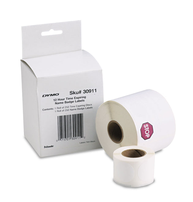 Visitor Management Time-Expiring Name Badges, Adhesive, 2.25