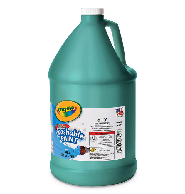 Washable Paint, Green, 1 gal Bottle