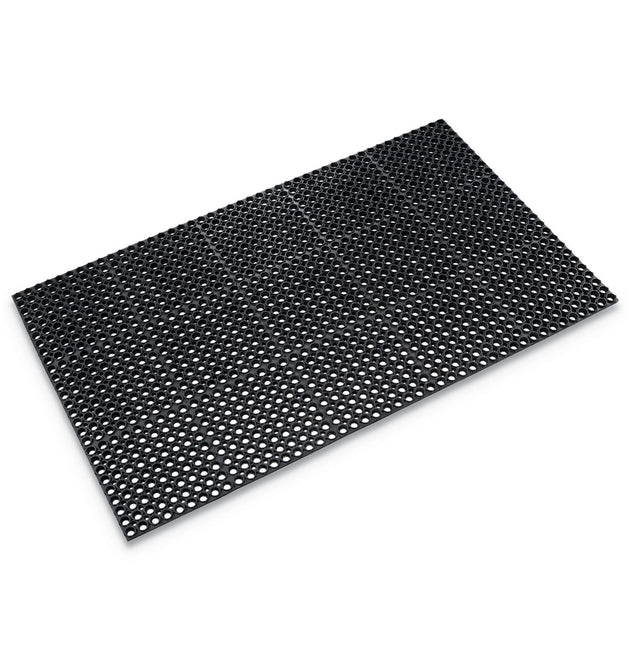 Safewalk Heavy-Duty Anti-Fatigue Drainage Mat, General Purpose, 36 x 60, Black