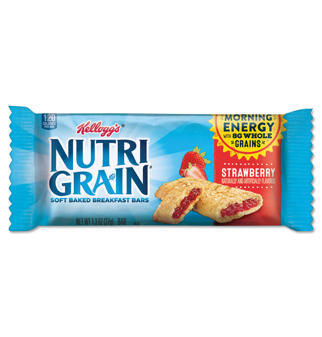 Nutri-Grain Soft Baked Breakfast Bars, Strawberry, Indv Wrapped 1.3 oz Bar, 16/Box