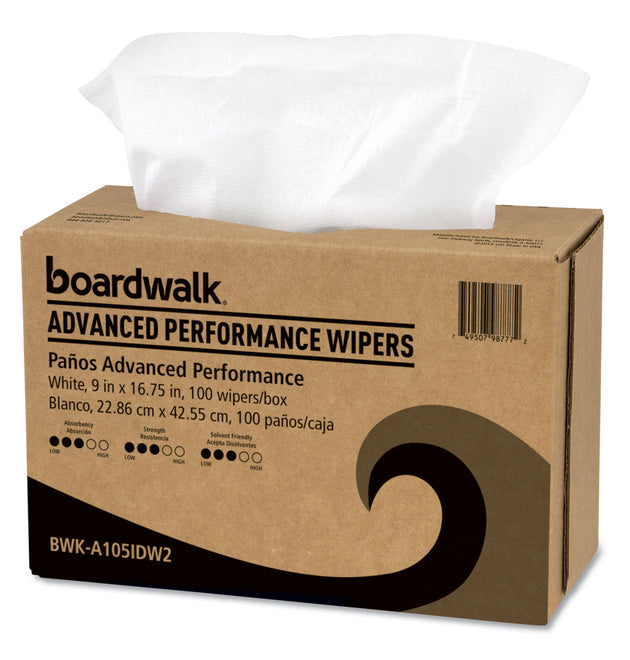 Advanced Performance Wipers, 9 x 16.75, White, 100/Dispenser Pack, 10 Dispenser Packs/Carton