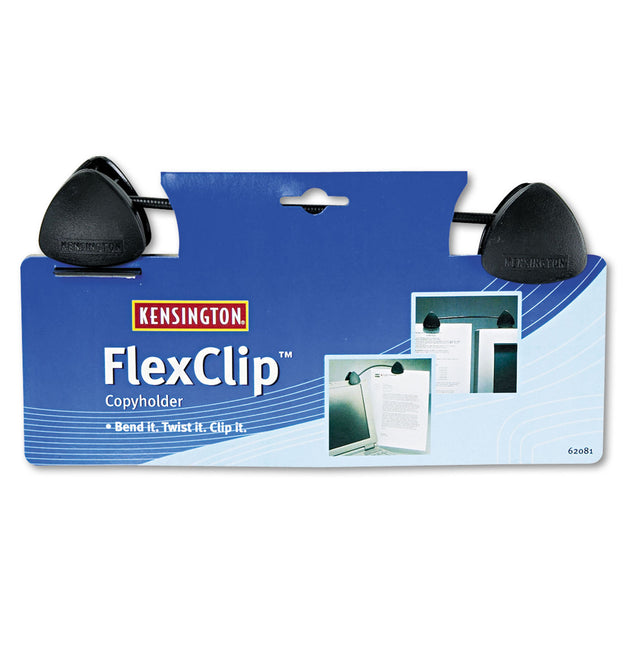 FlexClip Gooseneck Copyholder, Monitor/Laptop Mount, Plastic, Black