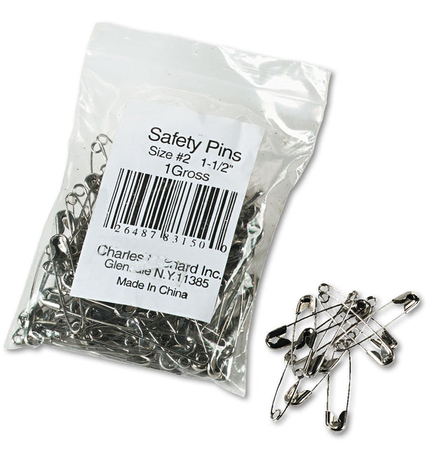 Safety Pins, Nickel-Plated, Steel, 1.5