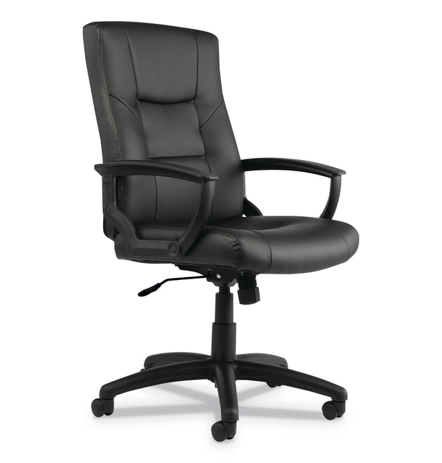 Alera YR Series Executive High-Back Swivel/Tilt Bonded Leather Chair, Supports 275 lb, 17.71