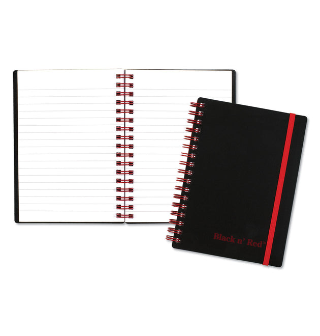 Flexible Cover Twinwire Notebooks, SCRIBZEE Compatible, 1-Subject, Wide/Legal Rule, Black Cover, (70) 5.88 x 4.13 Sheets