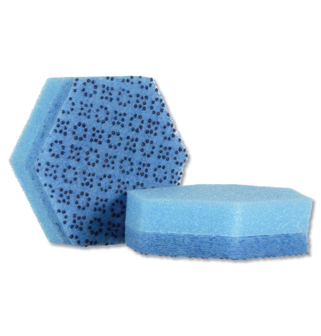 Low Scratch Scour Sponge 3000HEX, 4.45 x 3.85, Blue, 16/Carton