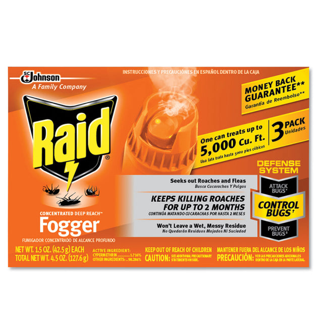 Concentrated Deep Reach Fogger, 1.5 oz Aerosol Spray, 3/Pack, 12 Packs/Carton