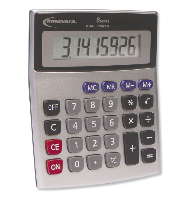 15927 Desktop Calculator, Dual Power, 8-Digit LCD