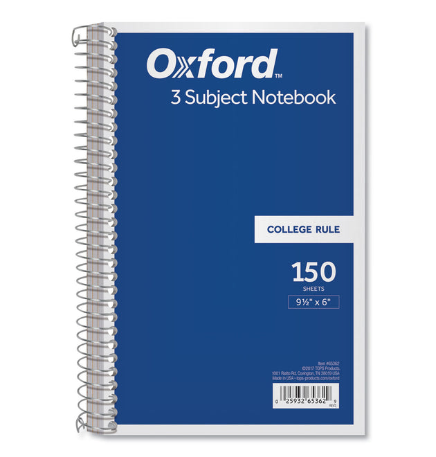 Coil-Lock Wirebound Notebooks, 3-Subject, Medium/College Rule, Randomly Assorted Cover Color, (150) 9.5 x 6 Sheets