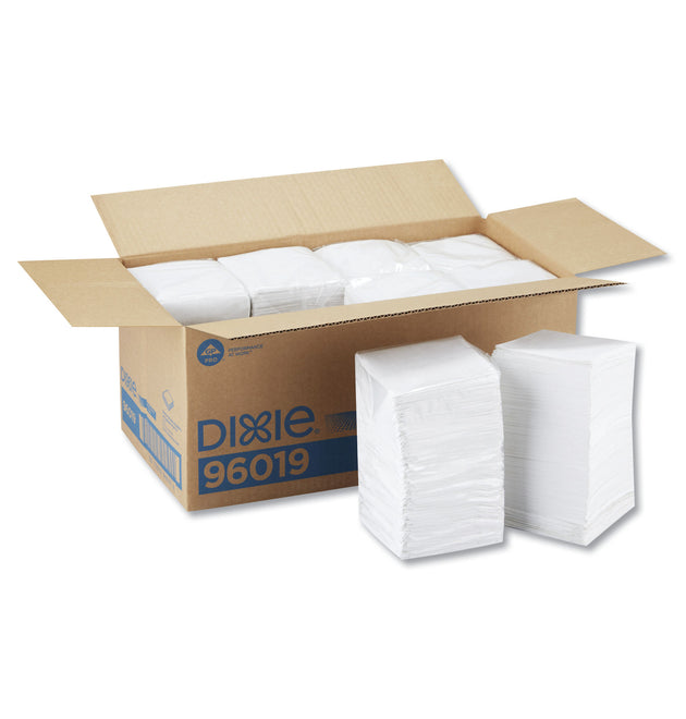 Beverage Napkins, Single-Ply, 9 1/2 x 9 1/2, White, 4000/Carton