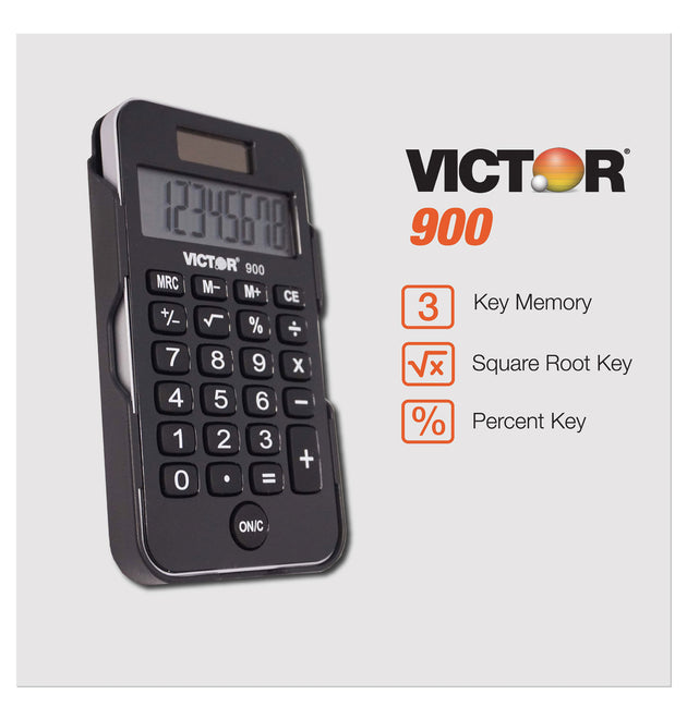 900 Antimicrobial Pocket Calculator, 8-Digit LCD