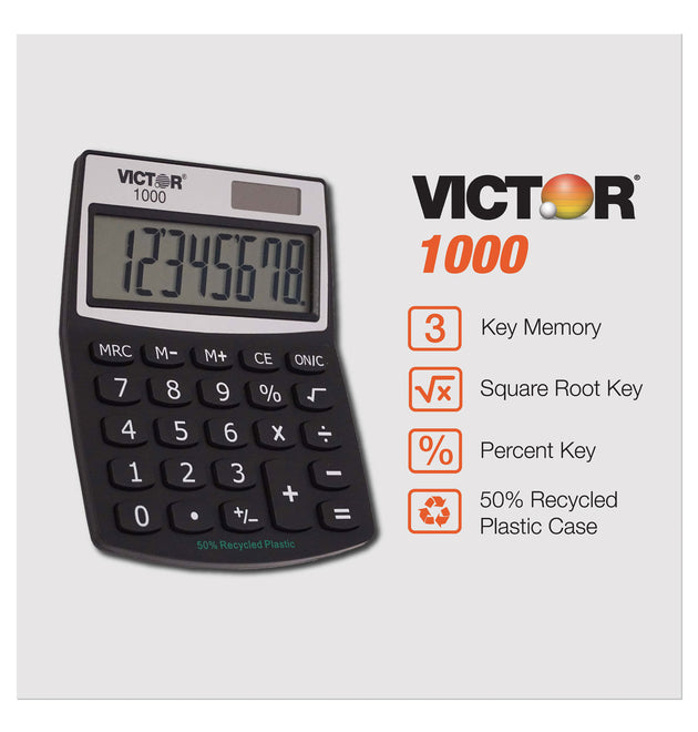 1000 Minidesk Calculator, 8-Digit LCD