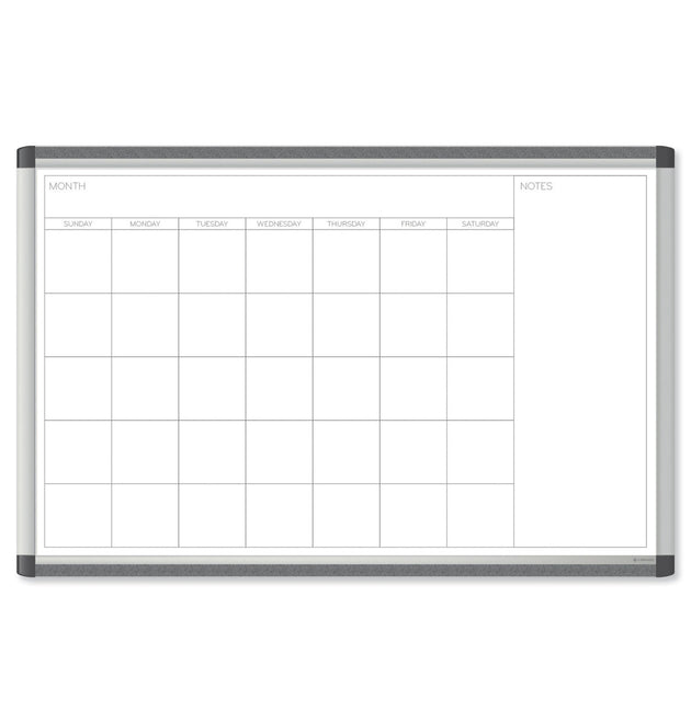 PINIT Magnetic Dry Erase Undated One Month Calendar, 35 x 23, White