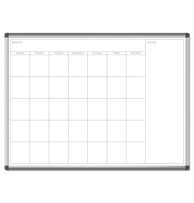 PINIT Magnetic Dry Erase Undated One Month Calendar, 47 x 35, White