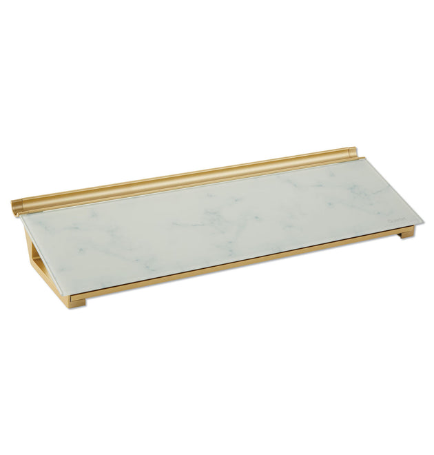 Glass Dry Erase Desktop Computer Pad, 18 x 6, Marble Surface