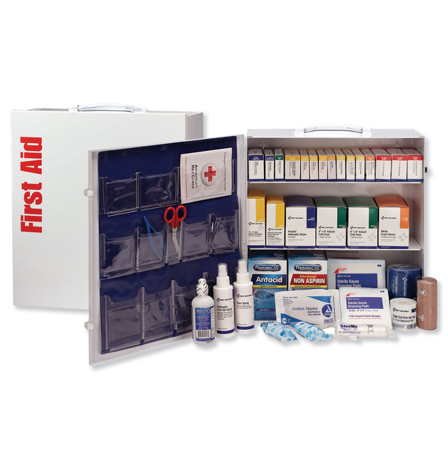 ANSI 2015 Class A+ Type I and II Industrial First Aid Kit 100 People, 676 Pieces, Metal Case