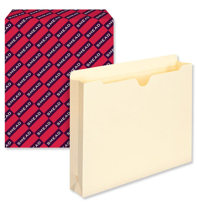 Manila File Jackets, 2-Ply Straight Tab, Letter Size, Manila, 50/Box