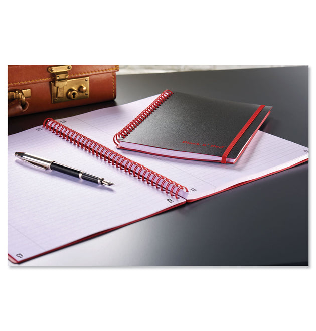 Flexible Cover Twinwire Notebooks, SCRIBZEE Compatible, 1-Subject, Wide/Legal Rule, Black Cover, (70) 11.75 x 8.25 Sheets