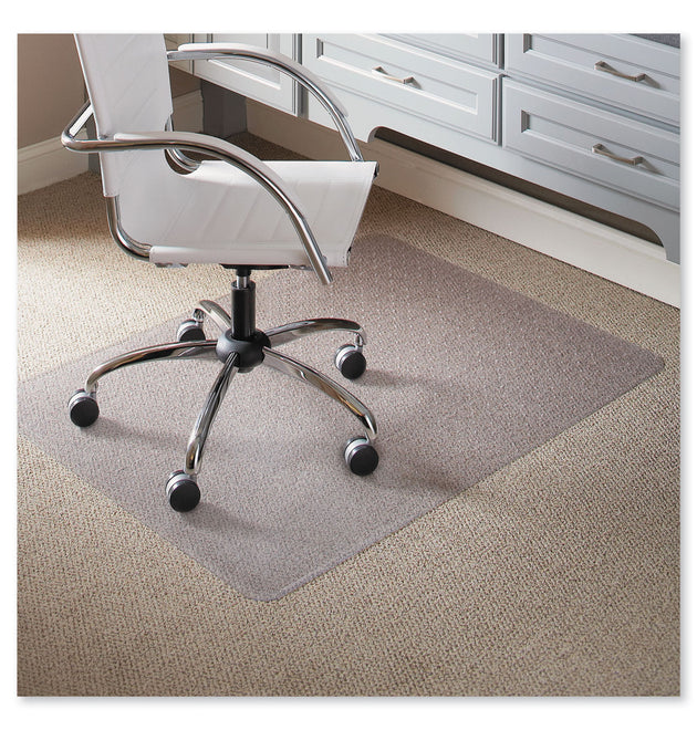 EverLife Light Use Chair Mat for Flat to Low Pile Carpet, Rectangular, 46 x 60, Clear