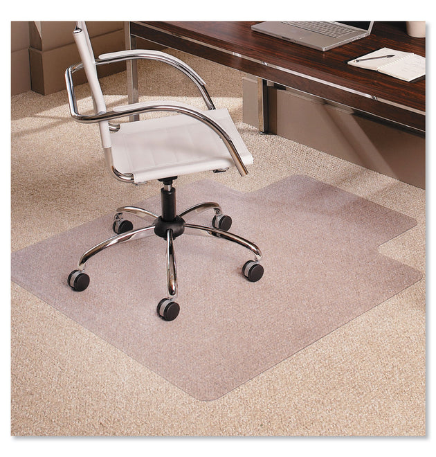 EverLife Moderate Use Chair Mat for Low Pile Carpet, Rectangular with Lip, 36 x 48, Clear