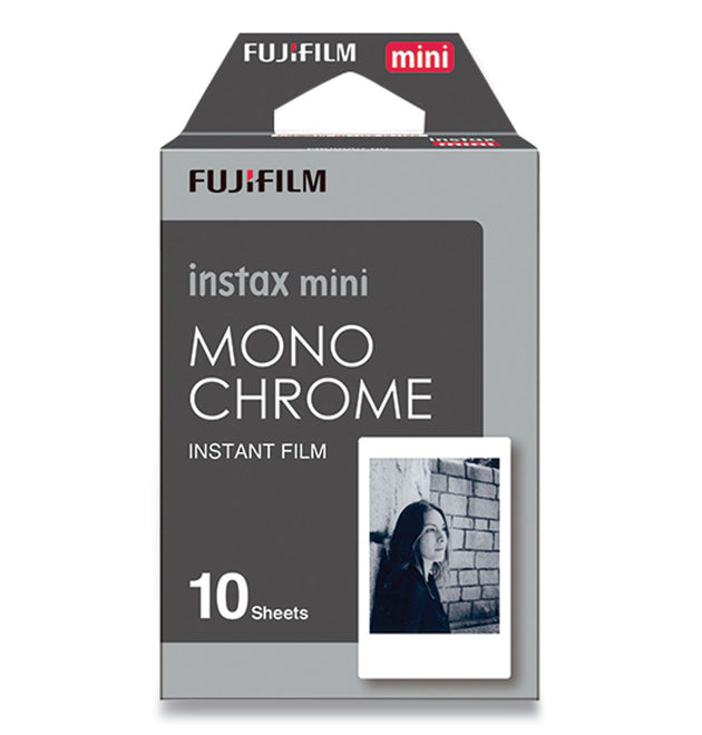 Monochrome Instax Film, Black and White, 10 Sheets